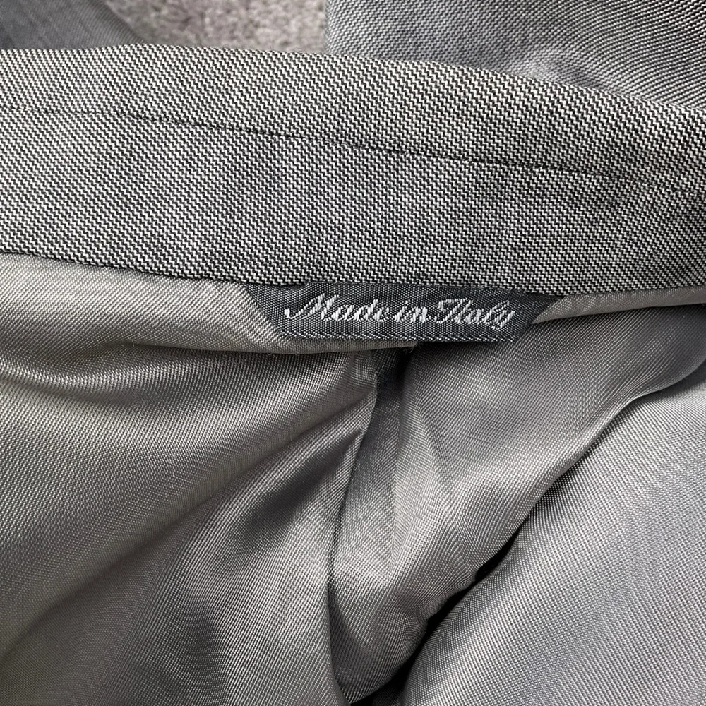 Urbis Blazer‎ Men 44R Light Gray Double Breasted Vitale Barberis Canonico Italy